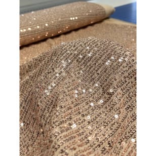 Stoff Cocktail Abendmode Fashion Pailletten bronze kaufen
