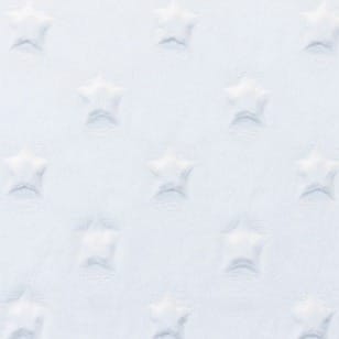 Minky Fleece Sterne Microfleece Stoff Breite 165 cm weiß kaufen