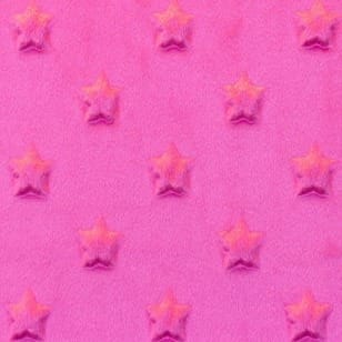 Minky Fleece Sterne Microfleece Stoff Breite 165 cm pink kaufen
