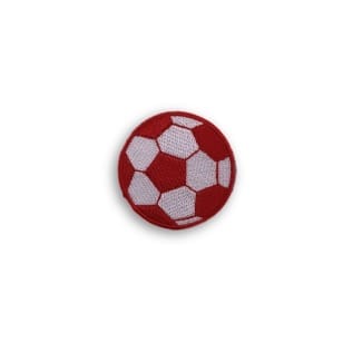 Applikation Fußball Bügelbild in rot/weiß kaufen