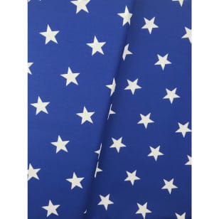 Baumwollstoff Dekostoff Sterne 3cm royalblau kaufen