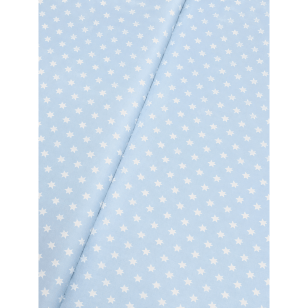 Baumwollstoff Stoff Dekostoff Sterne 1 cm himmelblau kaufen