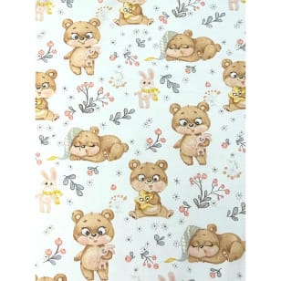 Baumwollstoff Kinderstoff Bärchen Breite 160cm ab 50 cm kaufen