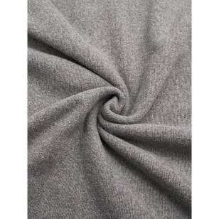 Strickstoff Baumwolle uni angeraut grau meliert made in Italy kaufen
