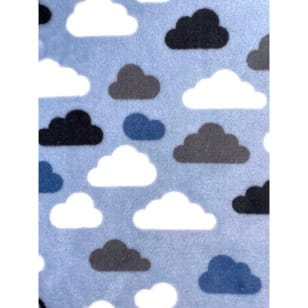 Fleecestoff Wolke hellblau doppelseitig Breite 150 cm ab 50cm kaufen