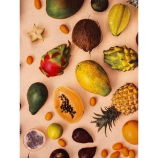 Canvas Digital Stoff Dekostoff Baumwollstoff Früchte Breite 135 cm kaufen