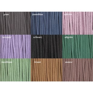 Kordel Baumwolle 8mm rund Schnur Turnbeutel Seil 17 Farben kaufen