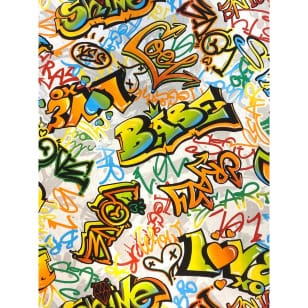 Dekostoff Baumwolle Stoff Graffiti Breite 140 cm kaufen