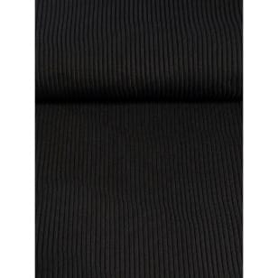 Bündchen Stoff Grobstrick gerippt meliert schwarz Breite 35cm kaufen