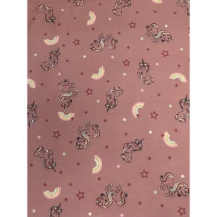 Softshell Jackenstoff Kinderstoff Einhorn altrosa kaufen
