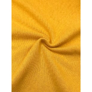 Strickstoff Baumwolle uni angeraut made in Italy ab 50 cm senf kaufen