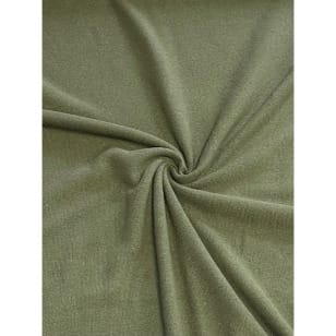 Strickstoff Baumwolle uni angeraut made in Italy ab 50 cm khaki kaufen