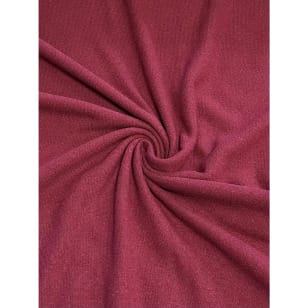 Strickstoff Baumwolle uni angeraut made in Italy ab 50 cm bordeaux kaufen