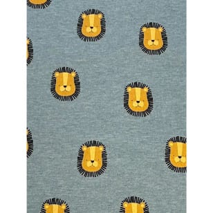 Sweat French Terry Kinderstoff Leon jeansblau meliert kaufen