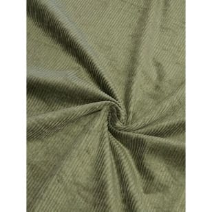 Cord Stoff uni elastisch 6W Stretch Khaki kaufen