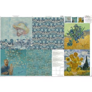 Stoff Panel für 3 Kissenbezüge Canvas Van Gogh kaufen