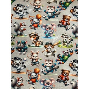Jersey Stoff Kinderstoff Digitaldruck sportliche Tiere kaufen