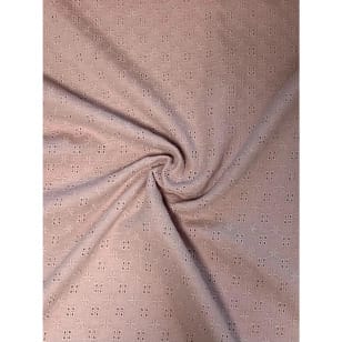 Double Gauze Stoff Musselin Stickerei Embroidery Altrosa kaufen