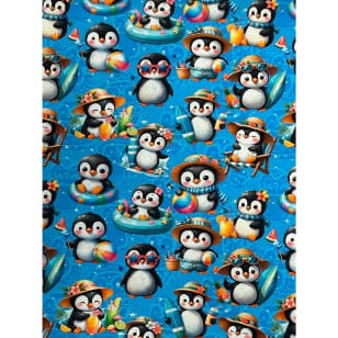 Jersey Stoff Kinderstoff Digitaldruck Penguins kaufen