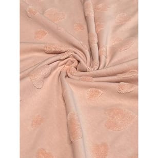 Baumwolle uni Jacquard Herzchen ab 50 cm rosa kaufen