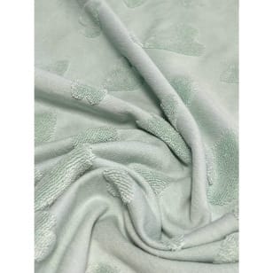 Baumwolle uni Jacquard Herzchen ab 50 cm mint kaufen
