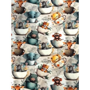 Jersey Stoff Kinderstoff Digitaldruck Tiere kaufen
