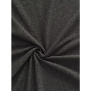 Strickstoff Baumwolle uni angeraut anthrazit made in Italy kaufen