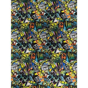 Softshell Jackenstoff Kinderstoff Digitaldruck Graffiti kaufen