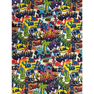 Alpenfleece Muster Graffiti Digitaldruck kaufen