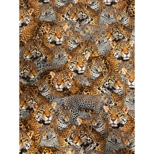 Canvas Digitaldruck Baumwollstoff Dekostoff Leopard kaufen