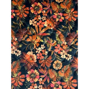 Steppstoff Velvet Kinderstoff Digital Blümchen kaufen