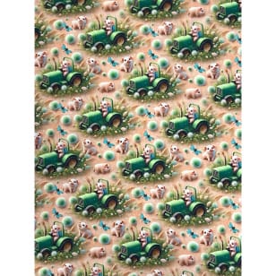 Baumwollstoff Kinderstoff Digitaldruck Bauernhof Breite 150cm kaufen