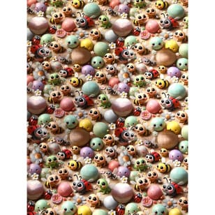 Baumwollstoff Kinderstoff Digitaldruck Biene Marienkäfer Breite 150cm kaufen