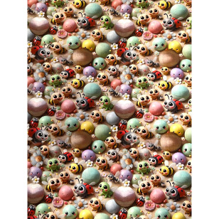 Baumwollstoff Kinderstoff Digitaldruck Biene Marienkäfer Breite 150cm kaufen