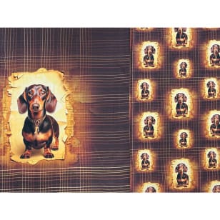 Panel Stenzo French Terry Stoff Little Dackel Digitaldruck kaufen