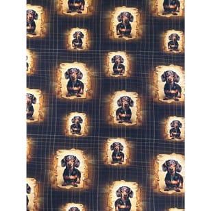 Sweat French Terry Kinderstoff Digitaldruck Little Dackel kaufen