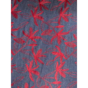 Jeans Stoff Blumen Stickerei kaufen