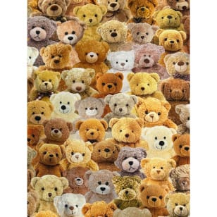 Canvas Digital Stoff Dekostoff Baumwollstoff Teddy Bär kaufen