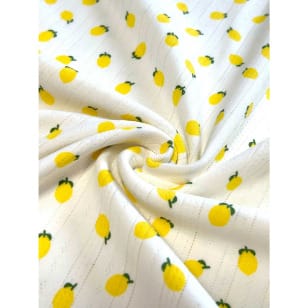 Ajour Sommerjersey mit Lochmuster Zitrone kaufen