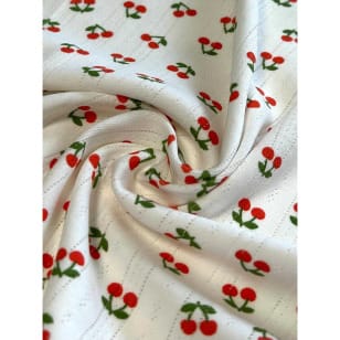 Ajour Sommerjersey mit Lochmuster Kirsche kaufen