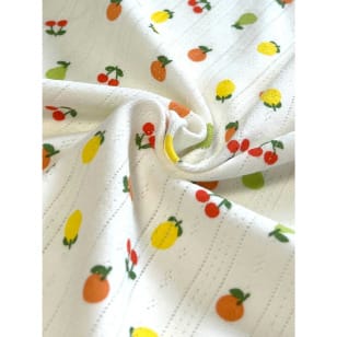Ajour Sommerjersey mit Lochmuster Früchte kaufen