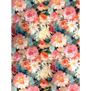 Canvas Digital Stoff Dekostoff Baumwollstoff Blüten kaufen