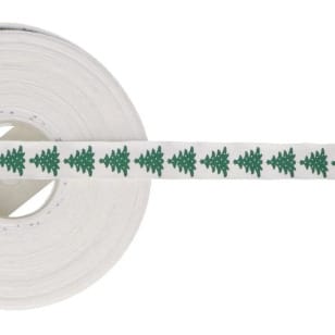 Dekoband Baumwolle Webband Weihnachten 15 mm, Weihnachtsbaum kaufen