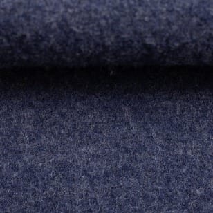 Schurwolle gekochte Wolle meliert dunkelblau kaufen