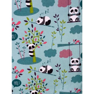 Baumwolle Kinderstoff Panda kaufen