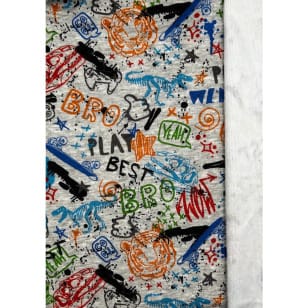 Alpenfleece Muster Graffiti Breite 150 cm kaufen