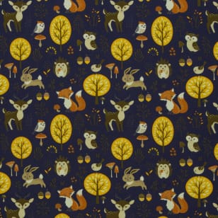 Jersey Stoff Kinderstoff Waldtiere kaufen