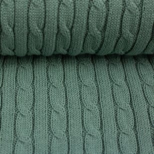 Strickstoff Zopfstrick Baumwolle smaragd kaufen