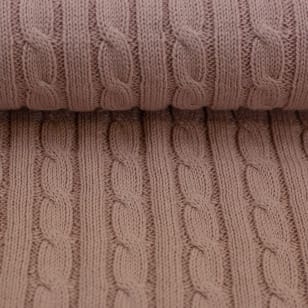 Strickstoff Zopfstrick Baumwolle altrosa kaufen