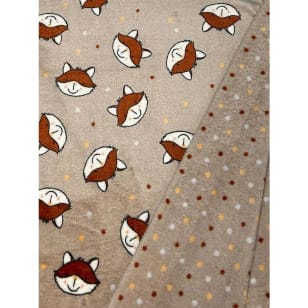 Fleecestoff Teddy Füchse doppelseitig Breite 145 cm kaufen